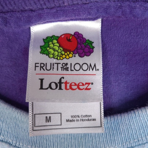 Peace Tie Die T-Shirt Adult Medium Colorful Fruit Of The Loom Lofteez Peace Love - Picture 6 of 15